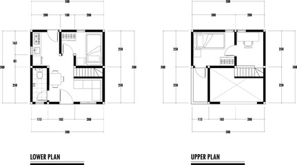 Architecture plan with furniture. home floor plan, isolated on white background, stock illustration.	
