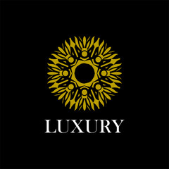 Luxury ornamental mandala design background in gold color vector. Vector islamic background Free Vector