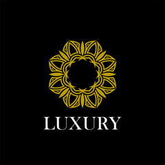 Fototapeta premium luxury ornamental mandala design background in gold color