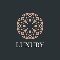 Mandala geometric design illustration template