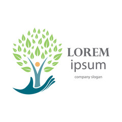 Obraz premium shade tree conservation logo design