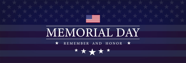 Memorial Day in the United States. American national holiday background. Vector illustration