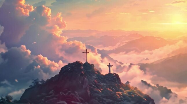 Cross at the mountain