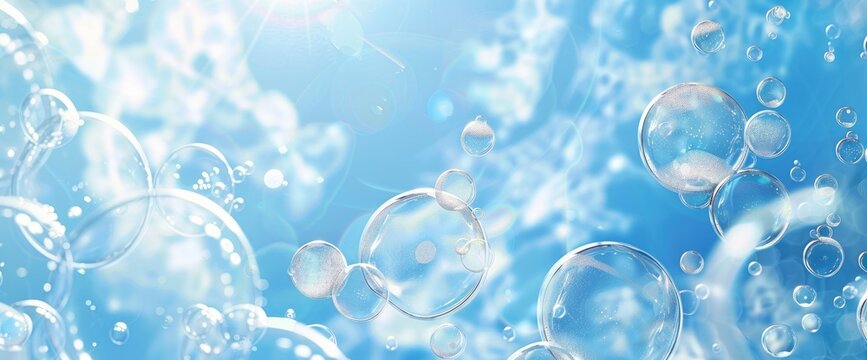 Blue Sky And Soap Bubbles Abstract Background, HD, Background Wallpaper, Desktop Wallpaper