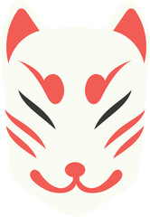 Japanese fox spirit mask