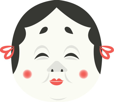 Japanese okame mask