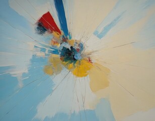 Abstract explosion of colors on canvas, modern art background.