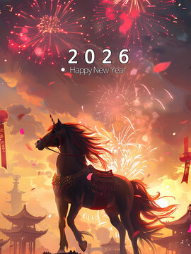 Happy new year 2026 poster