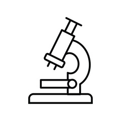 Microscope icon line design template isolated