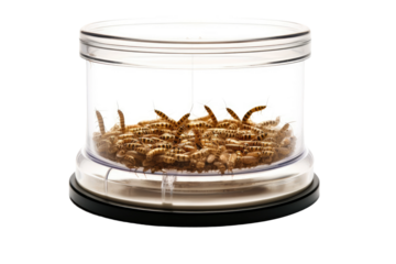 A Jar of Creepy Crawlies. On White or PNG Transparent Background..