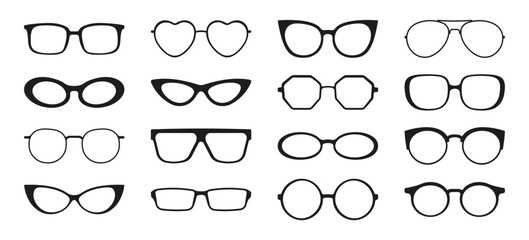 Set of different eyeglasses frames. - obrazy, fototapety, plakaty