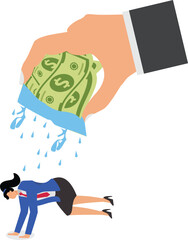 Save money, reduce finances, gain profits, invest returns, extract value, exploit the class and surplus value, squeeze money with big hands and get money drops