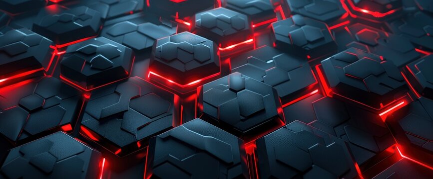 Abstract Futuristic Background With Hexago, HD, Background Wallpaper, Desktop Wallpaper