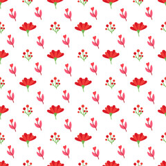 Free vector flat design small flowers pattern