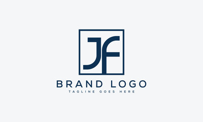 Obraz premium letter JF logo design vector template design for brand.
