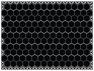 Hexagon Vector Abstract Geometric Technology Background. Halftone Hex Retro Simple Pattern.