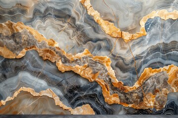 Obraz premium Marble patterned texture background. Marbles of Thailand, abstract natural marble black and gold