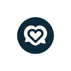 love chat talk app technology logo vector illustration template design