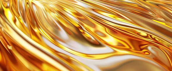 Abstract 3D Render Gold Wave Background, HD, Background Wallpaper, Desktop Wallpaper