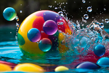 burbujas de colores - obrazy, fototapety, plakaty