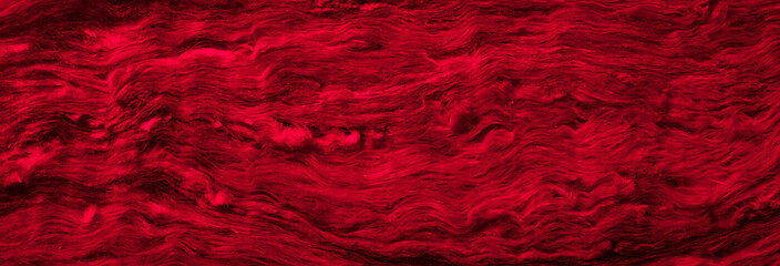 red mineral wool with a visible texture - obrazy, fototapety, plakaty