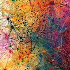 Abstract technology background. Big data visualization. Network connection structure. 