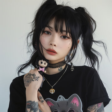 tattooed Japanese woman