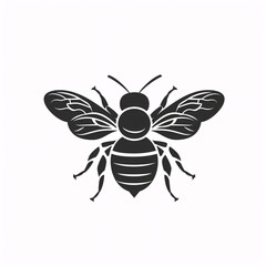 A bee silhouette logo design