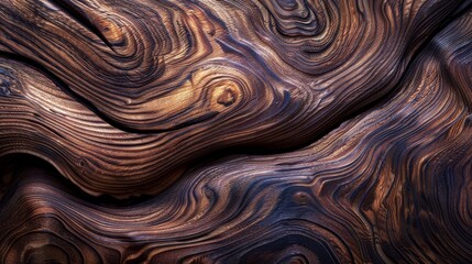  Dark walnut wood with deep