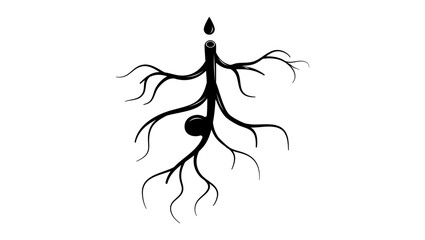 aneurysm emblem, black isolated silhouette