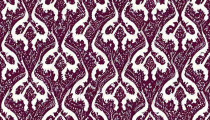 seamless pattern with Paisley ikat