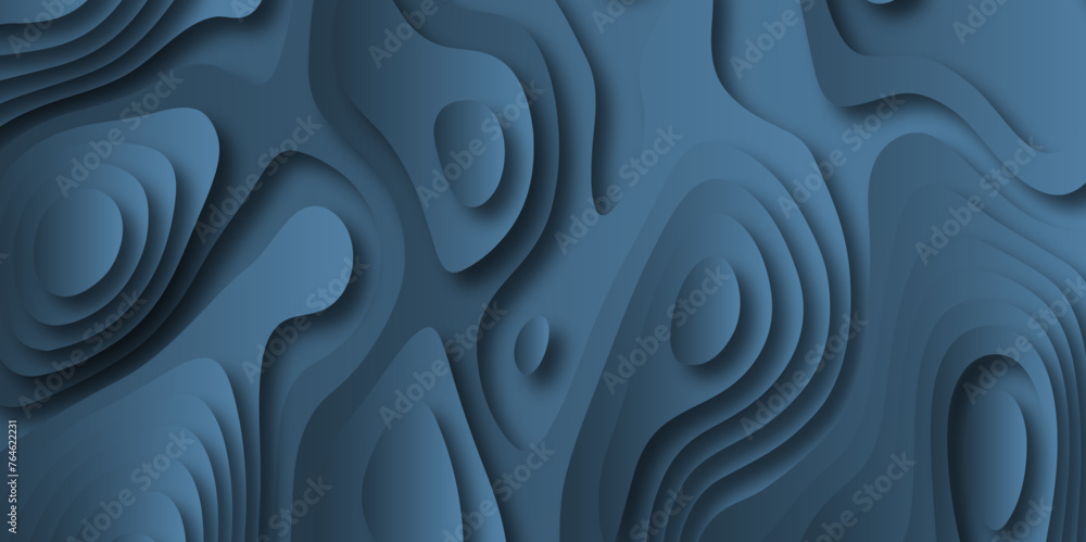 Poster Abstract gradient colorful papercut background with wave.3d paper cut out background texture design. Abstract vector seamless pattern with shadows Trendy contemporary design for prints flyers banners.