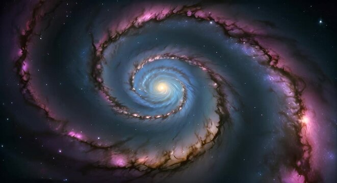 purple spiral galaxy