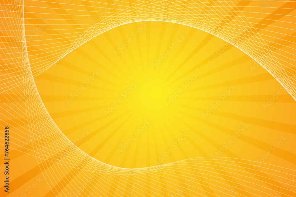 Poster abstract background with curved wavy lines. vector illustration design. wave from line and sun rays
