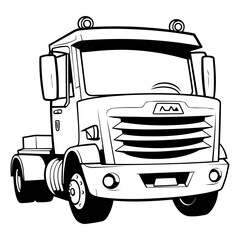 truck on a white background. eps10