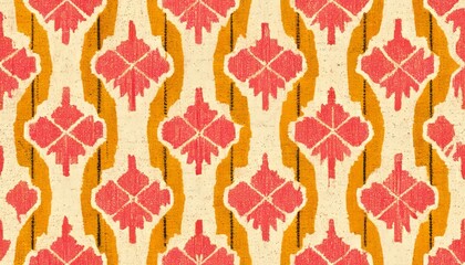 seamless pattern with Pastel Burst ikat