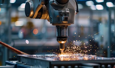 Robotic Arm. Precision Welding in Automated Manufacturing