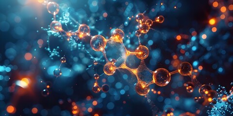 Exploring the Complex World of Chemistry Through Visual Molecular Representations and Techniques. Concept Chemistry, Visual Molecules, Molecular Representations, Chemical Techniques - obrazy, fototapety, plakaty