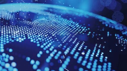 A digital representation of the world highlighting global connectivity and technology advancements
