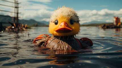 duck on the lake