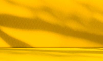 Yellow Bg Pastel Podium Background Product Light Abstract Shadow Leaf Wallpaper Gradient Floor Wall Concept Table Product Pattern Minimal Mockup Elegant Empty 3d Bg Platform Kitchen Backdrop Loft.