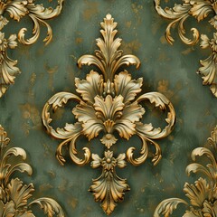 Damask decorative duotone pattern