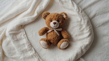 teddy bear on the bed