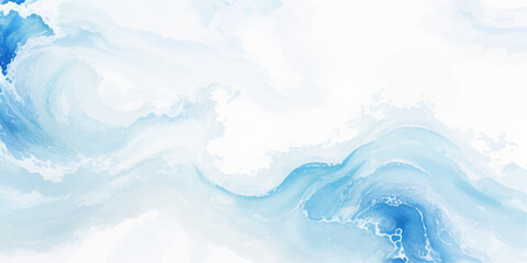abstract soft blue and white abstract water color ocean wave texture background. Banner Graphic Resource as background for ocean wave and water wave abstract graphics	 - obrazy, fototapety, plakaty