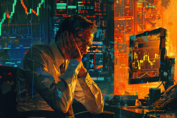 Trader Overwhelmed by Market Data