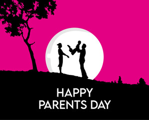 happy parents day with parents