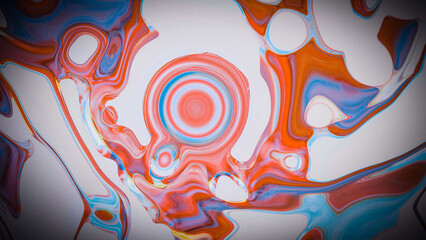 Chroma Harmony: Vibrant Acrylic Paint Abstract

