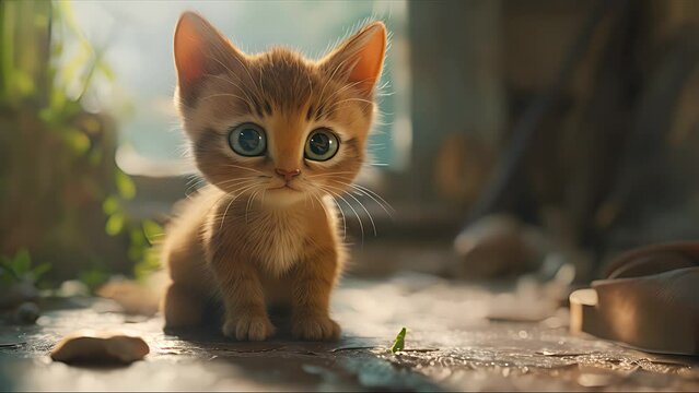 Cute kitty. Created with Generative AI.