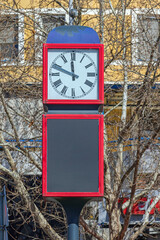 Free Standing Public Clock Box With Roman Numerals