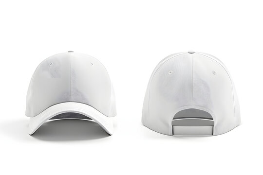 White baseball cap isolated on white background